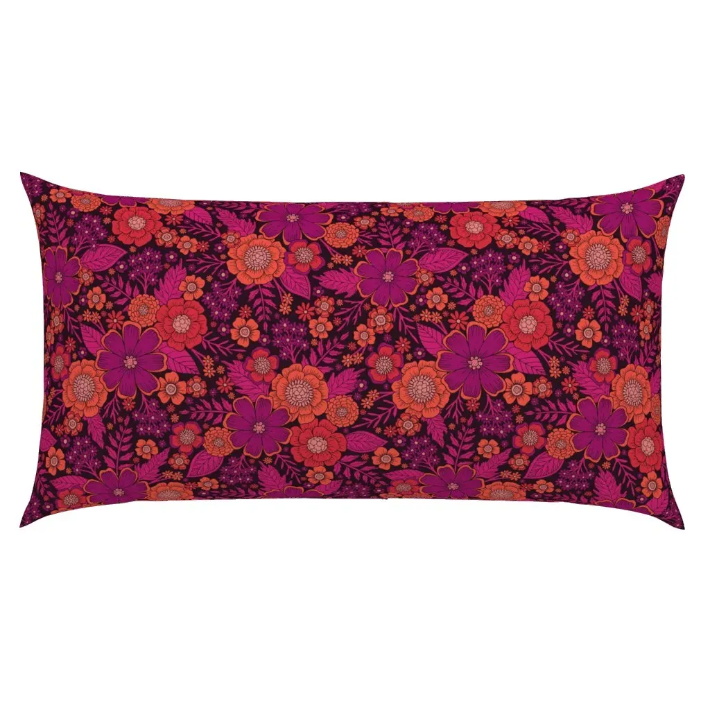 Vibrant Orange Red Pink & Purple King Pillow Sham - Magenta product