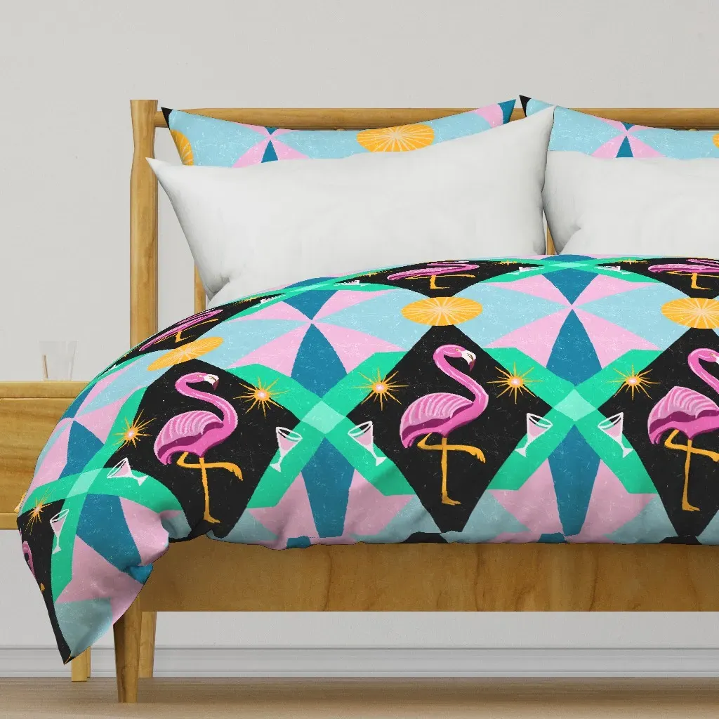 Vibrant Pink Flamingo Duvet Cover - Pink product