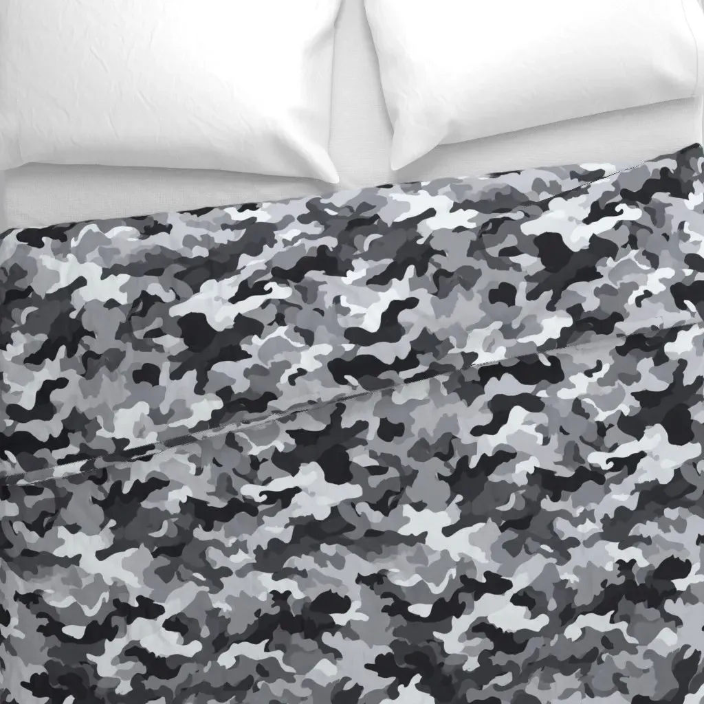 Vibrant White Light Duvet Cover - Gray alternate view
