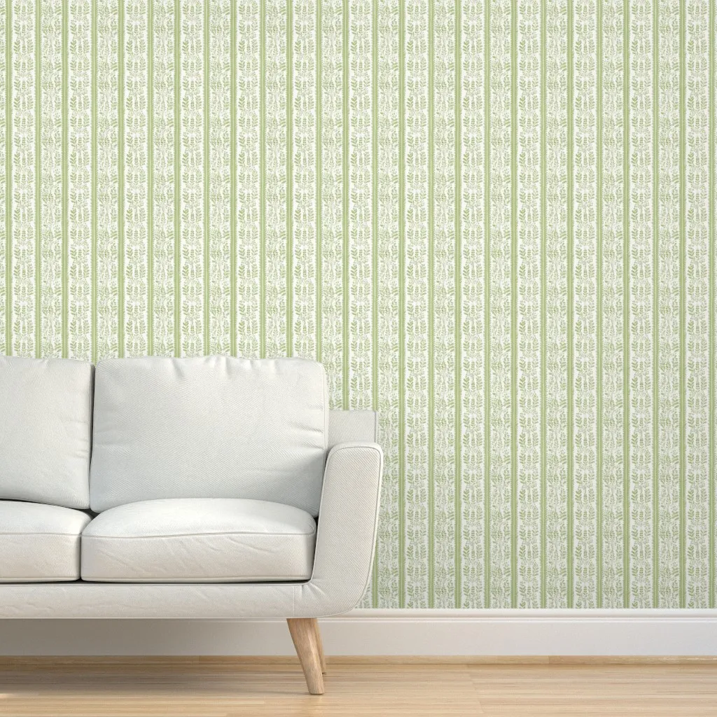 Victoire Vine Peel and Stick Wallpaper - Sage Green product