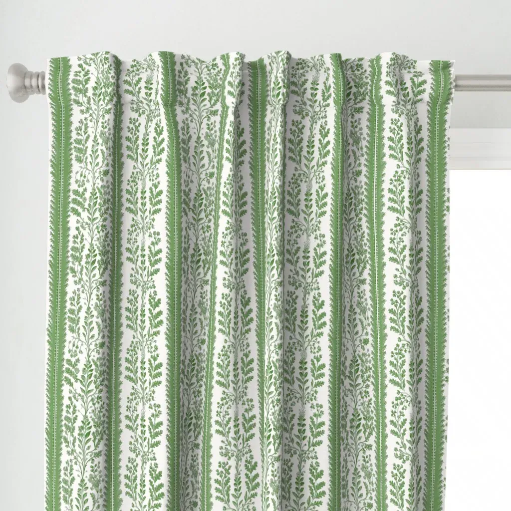 Victoire Vine Spring Curtain Panel - Sage Green alternate view