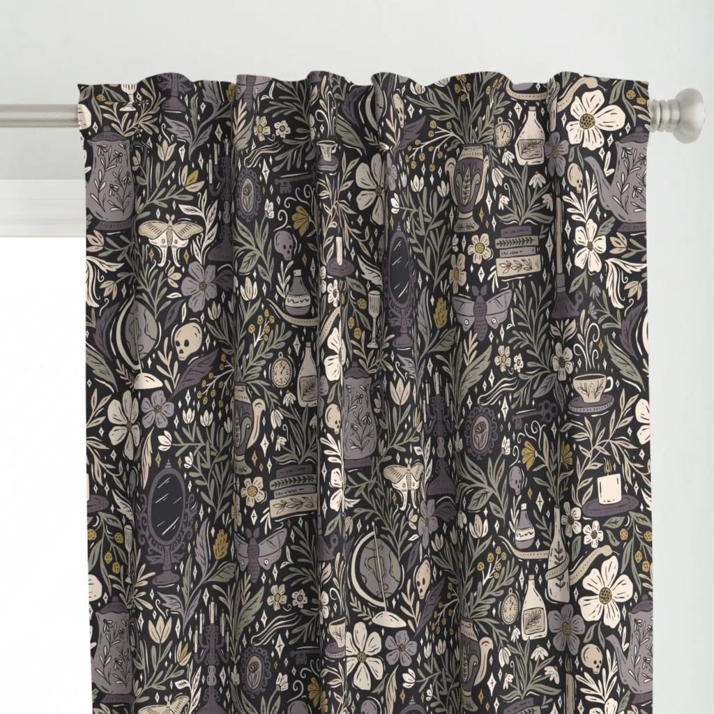 Victorian Era Curtain Panel - Dark Purple alternate view