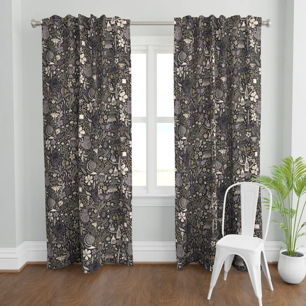 Victorian Era Curtain Panel - Dark Purple product