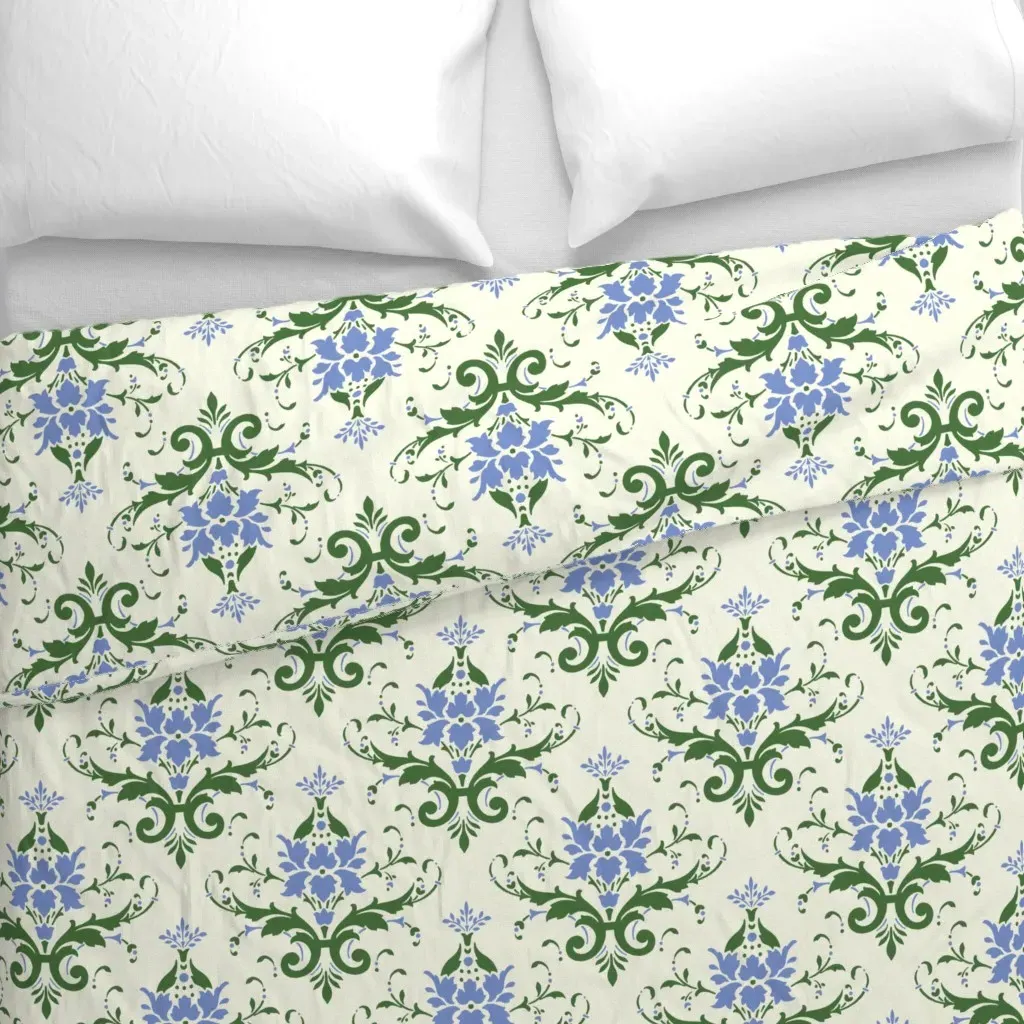 Victorian Flourish Duvet Cover - Green alternate view