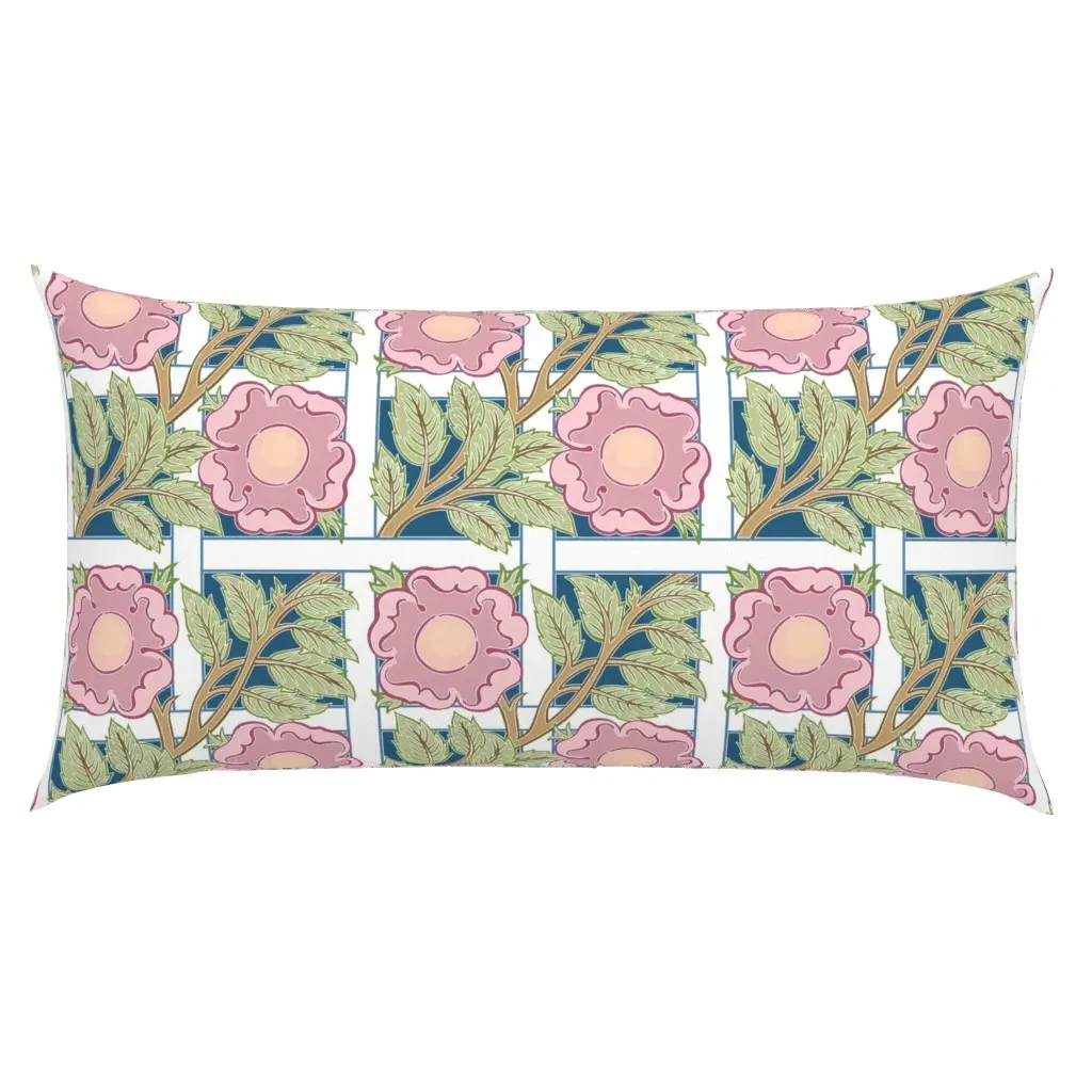 Victorian Rose Trellis King Pillow Sham - Pink product