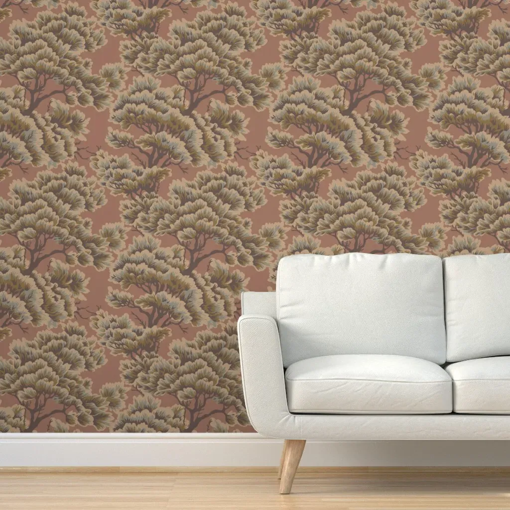 Vienne Atelier Woods Peel and Stick Wallpaper - Dusty Rose product