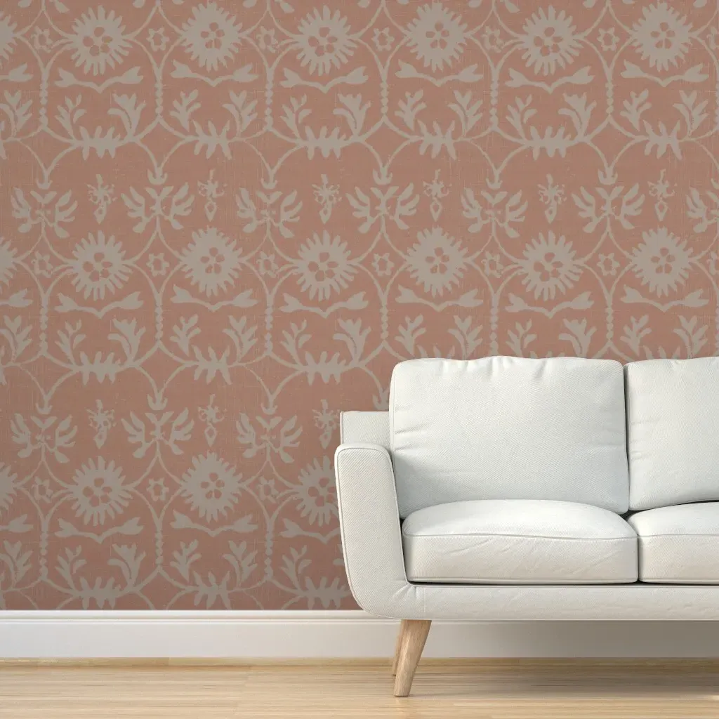 Vienne Studio Maia Peel and Stick Wallpaper - Terracotta product