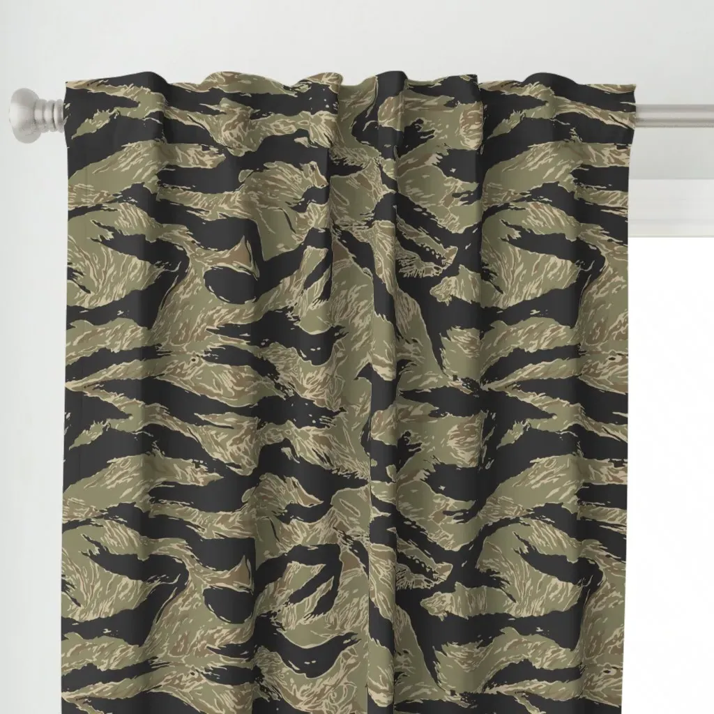 Vietnam Tiger Stripe Camo Curtain Panel - Dark Green alternate view