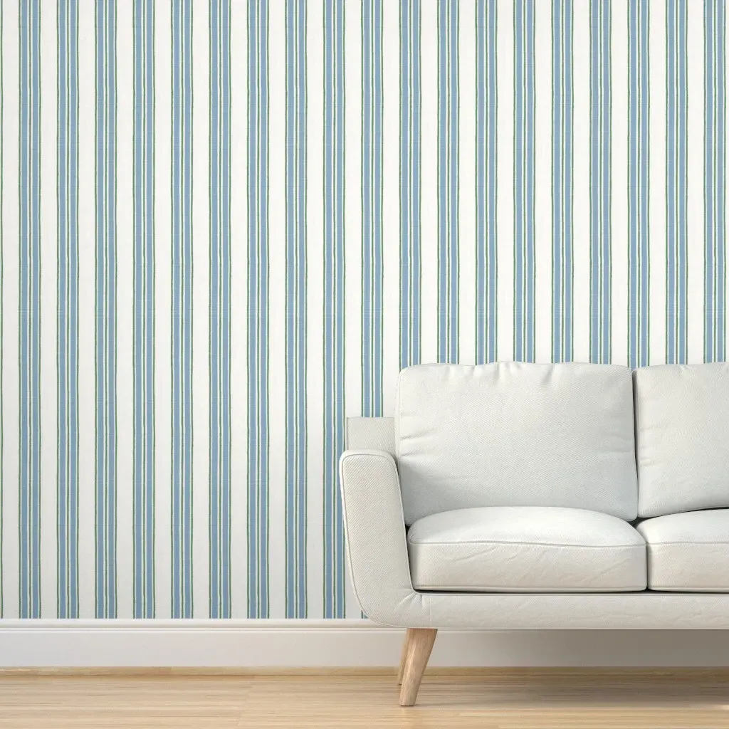 Vikki Anderson Stripe Peel and Stick Wallpaper - Light Blue, Green product