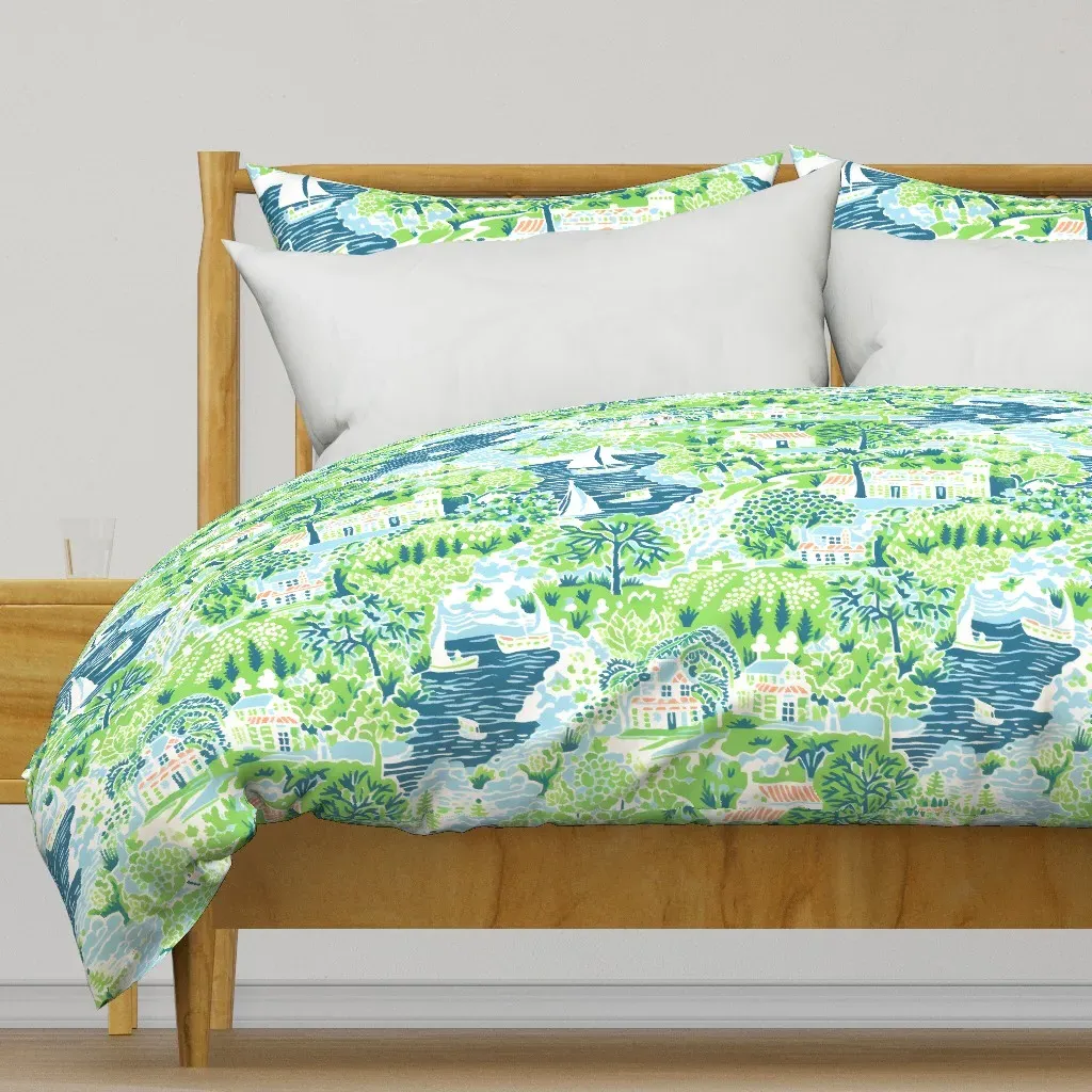 Villa Vibes Only Duvet Cover - Green product