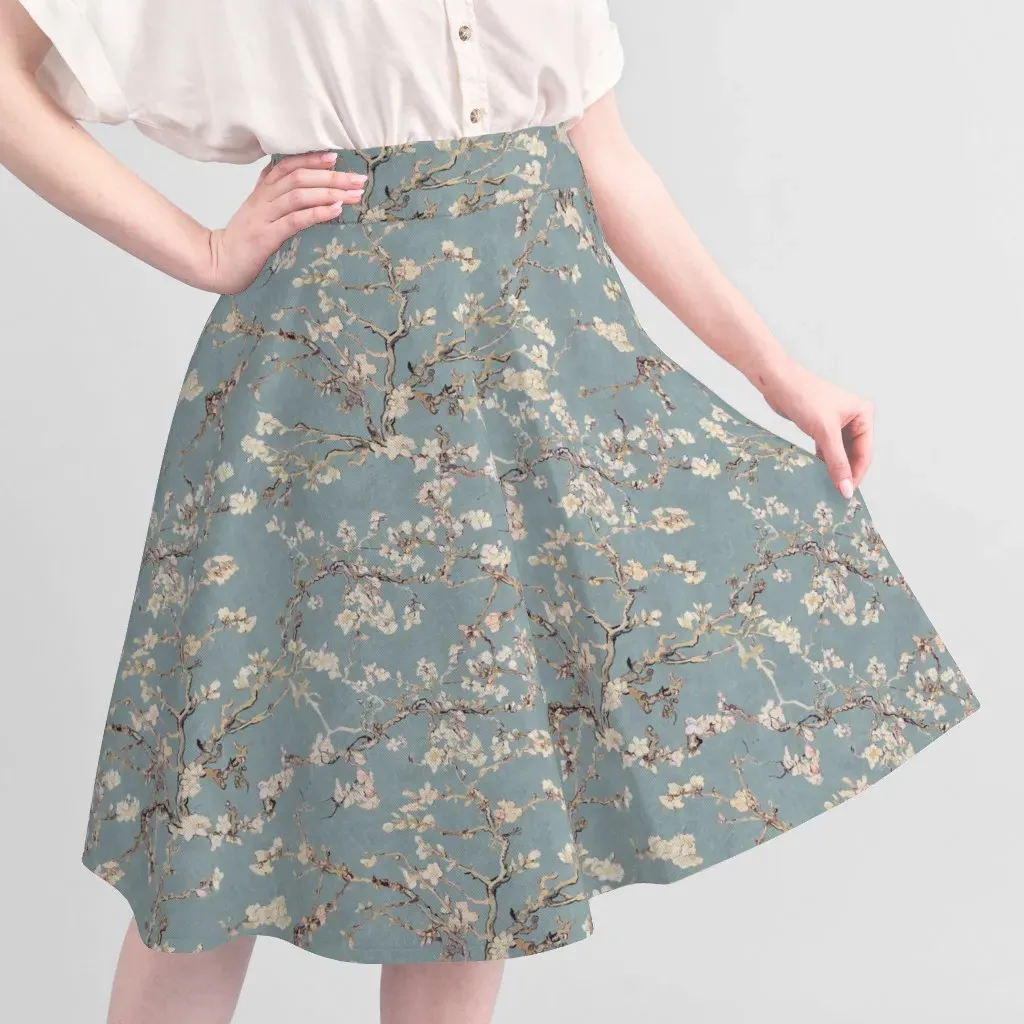 Vincent Van Gogh Almond Blossom Fabric Yardage - Dusty Blue, Pique alternate view