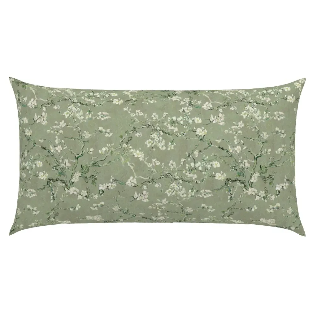 Vincent Van Gogh Almond Blossom King Pillow Sham - Sage Green product