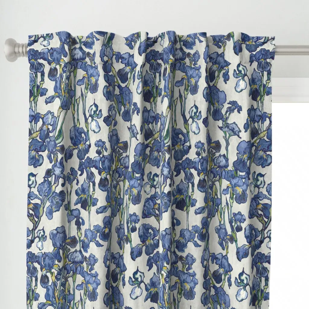 Vincent Van Gogh Irises Curtain Panel - Purple alternate view