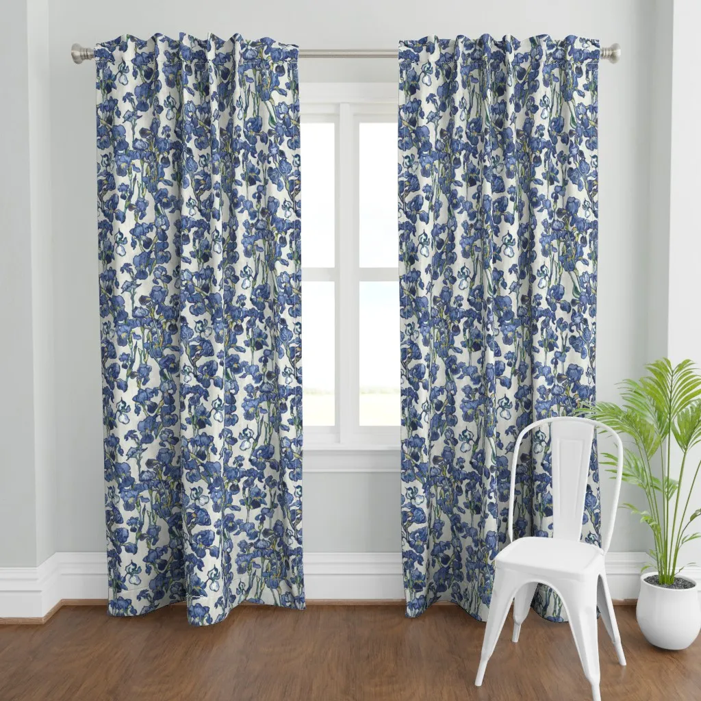 Vincent Van Gogh Irises Curtain Panel - Purple product
