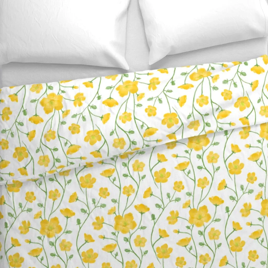 Vine Of Buttercups Duvet Cover - Yellow alternate view