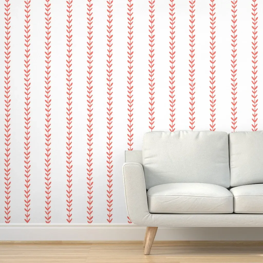 Vine Peel and Stick Wallpaper Removable - Coral product