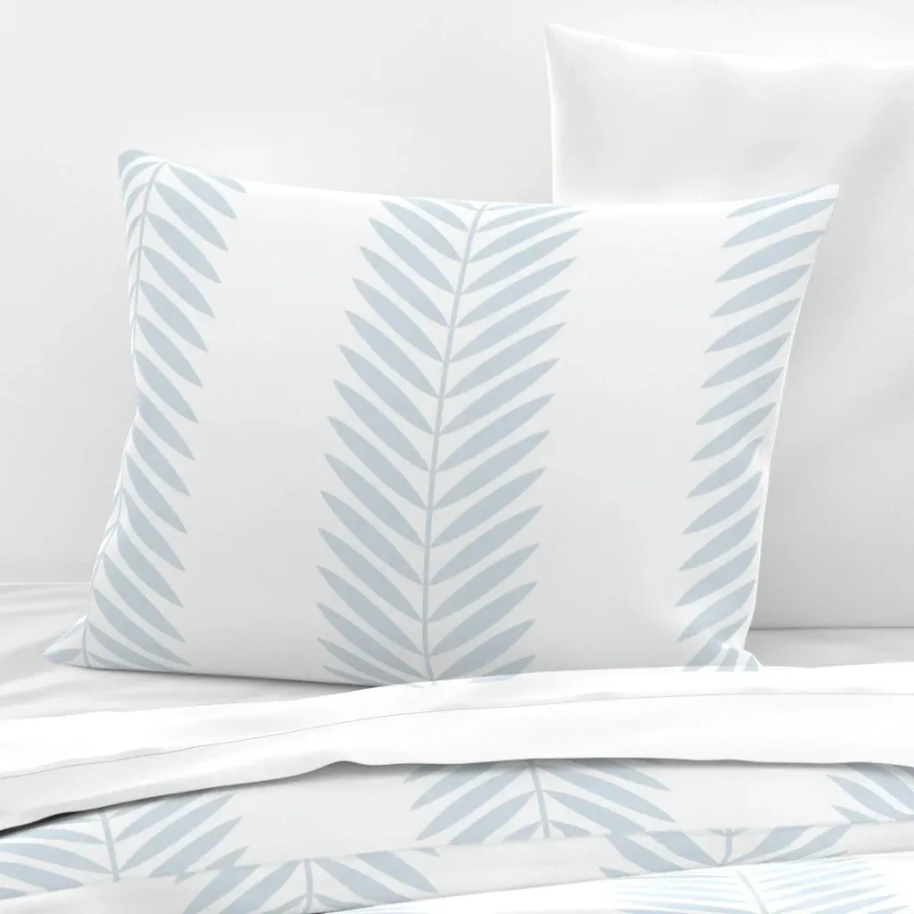 Vine Textured Standard Knife Edge Pillow Cover - Light Blue, Cotton Sateen product