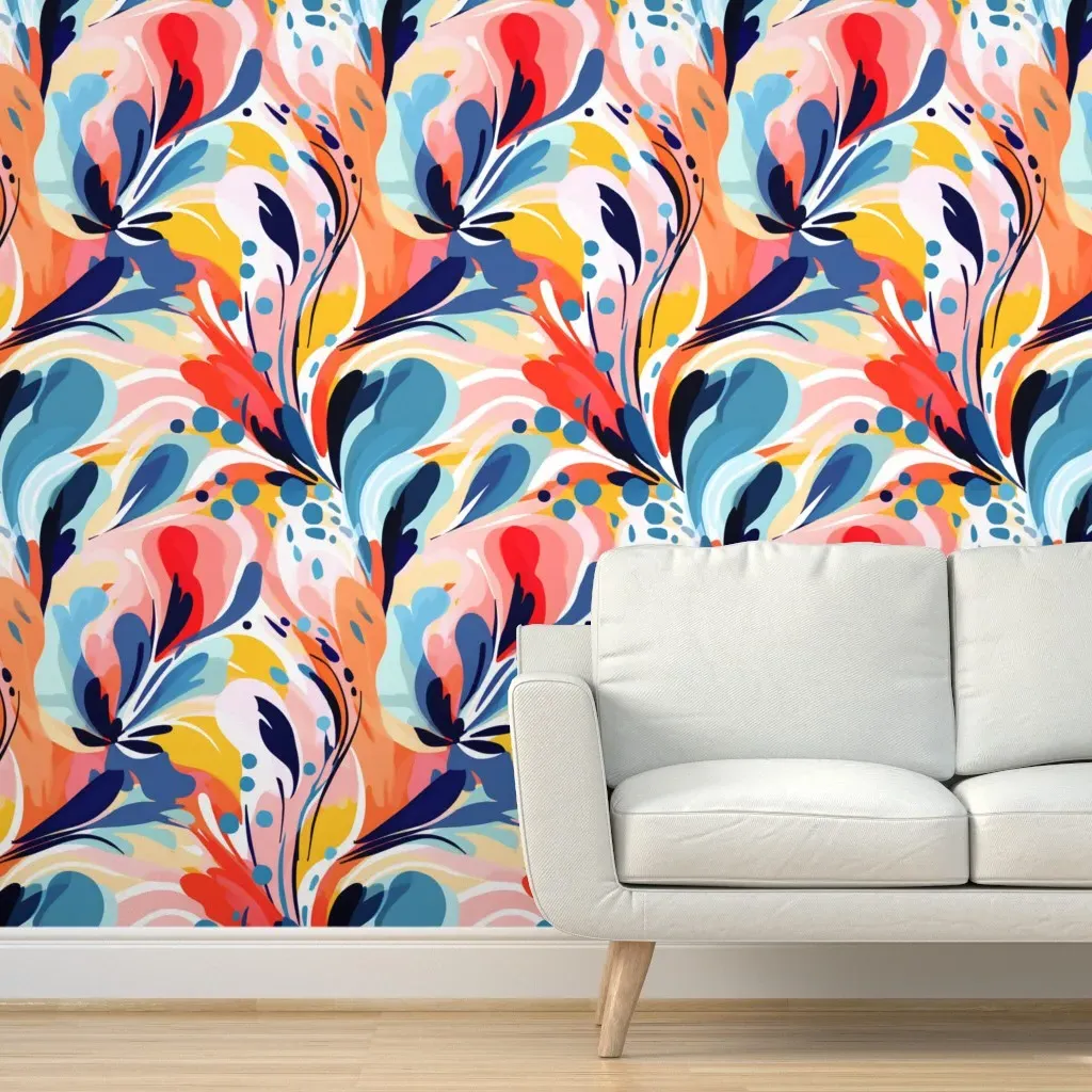 Vintage Abstract Peel and Stick Wallpaper - Pink product