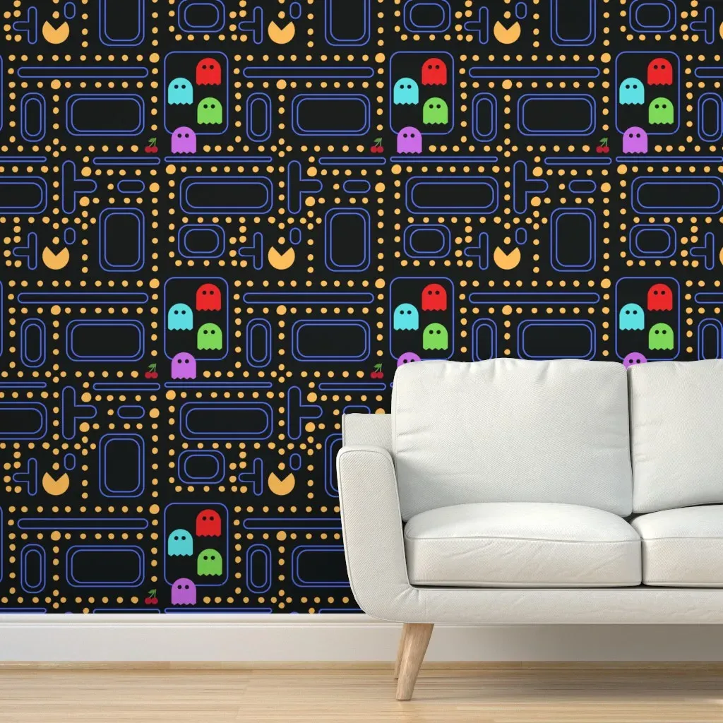 Vintage Arcade Peel and Stick Wallpaper - Blue product