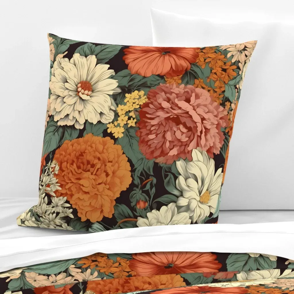 Vintage Blooming Euro Pillow Sham - Off-White product
