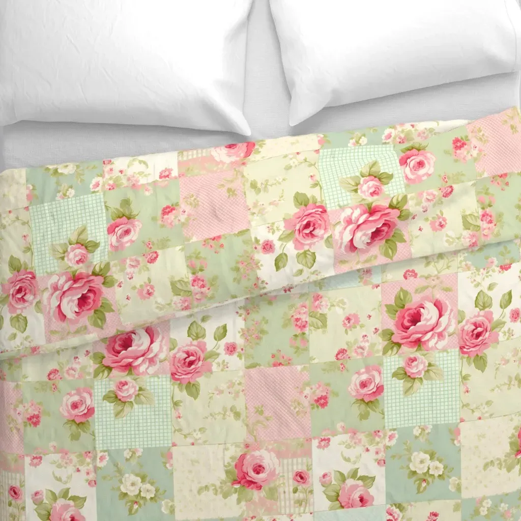 Vintage Distressed Duvet Cover - Pink alternate view