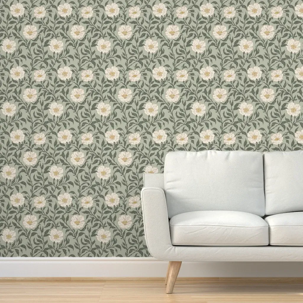 Vintage Floral Botanical Peel and Stick Wallpaper - Cream product