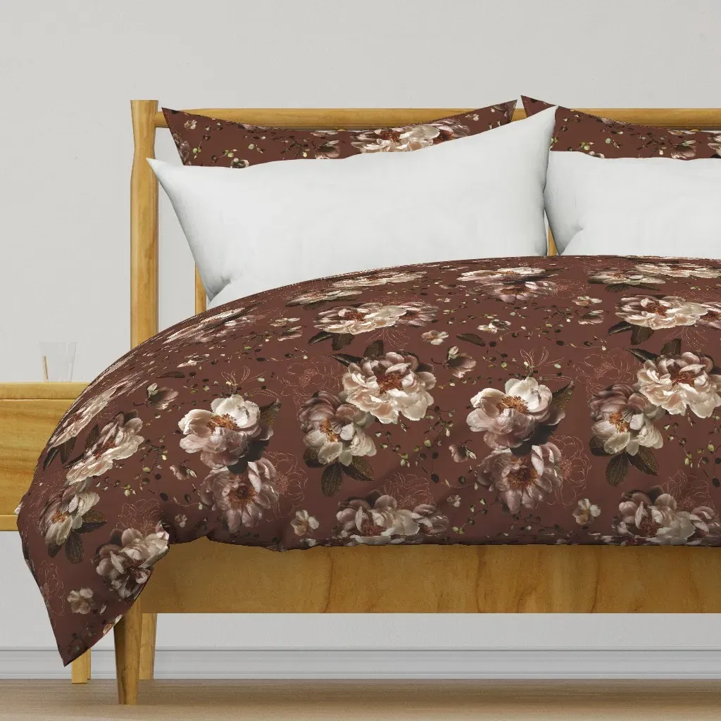 Vintage Flower Summer Garden Duvet Cover - Blush Pink product