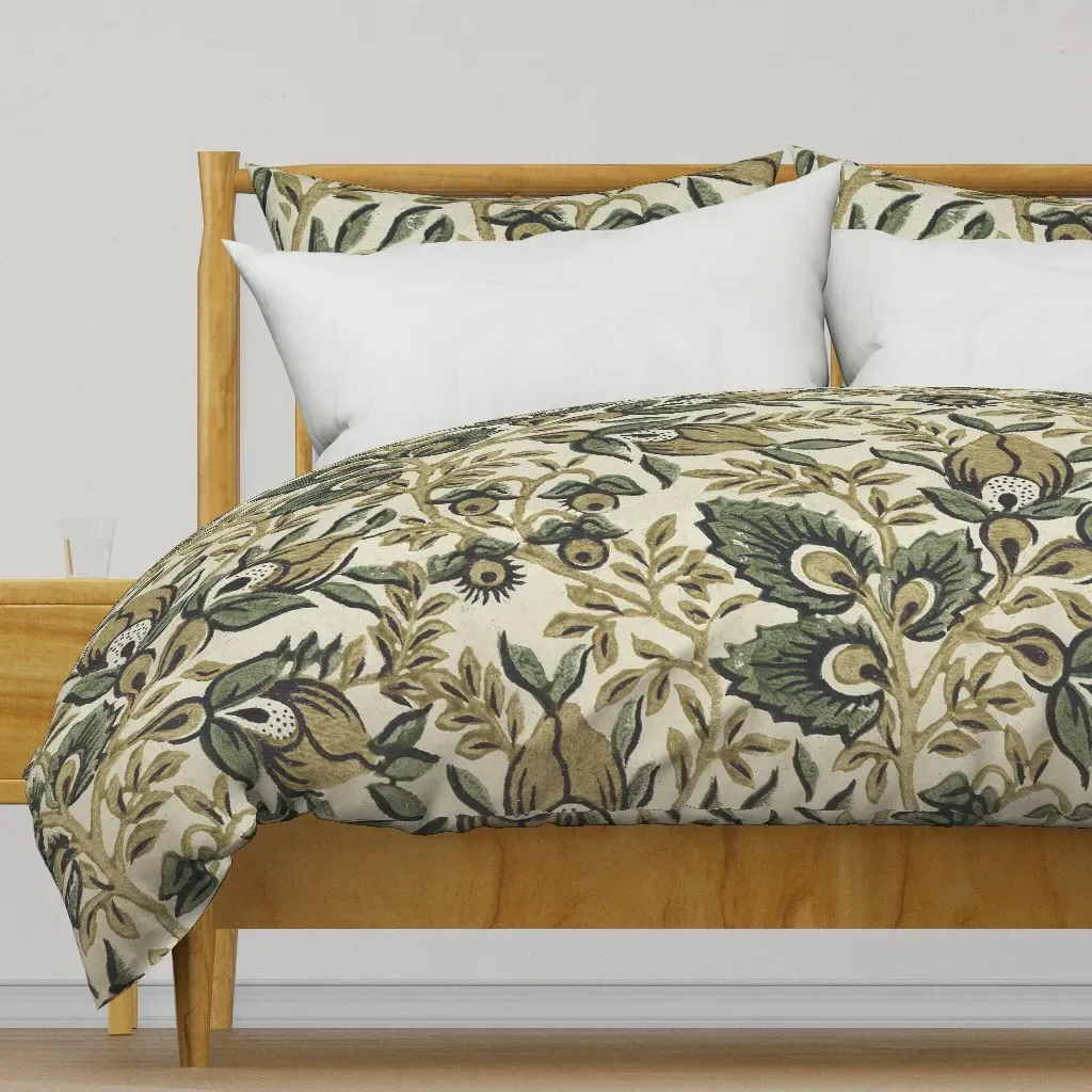 Vintage Forest Duvet Cover - Olive Green product