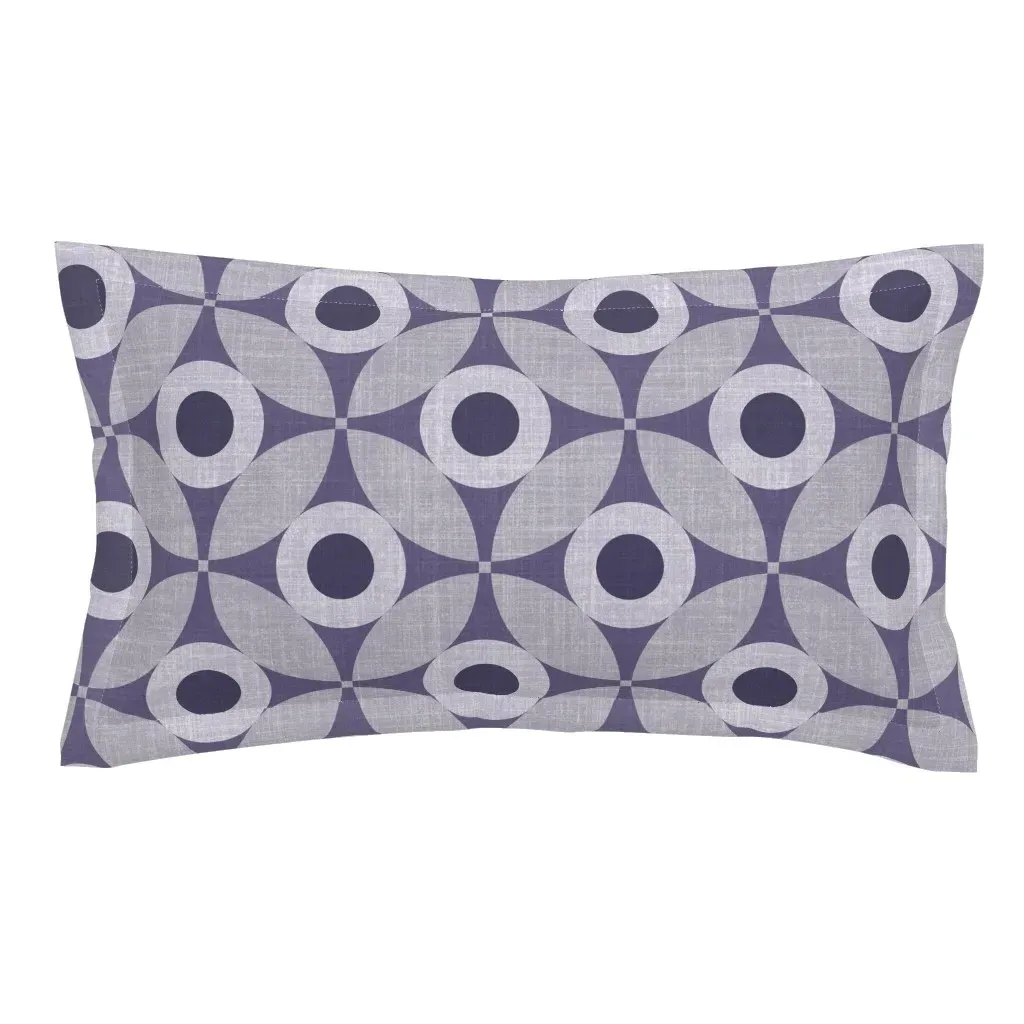 Vintage Geometric King Pillow Sham - Purple product