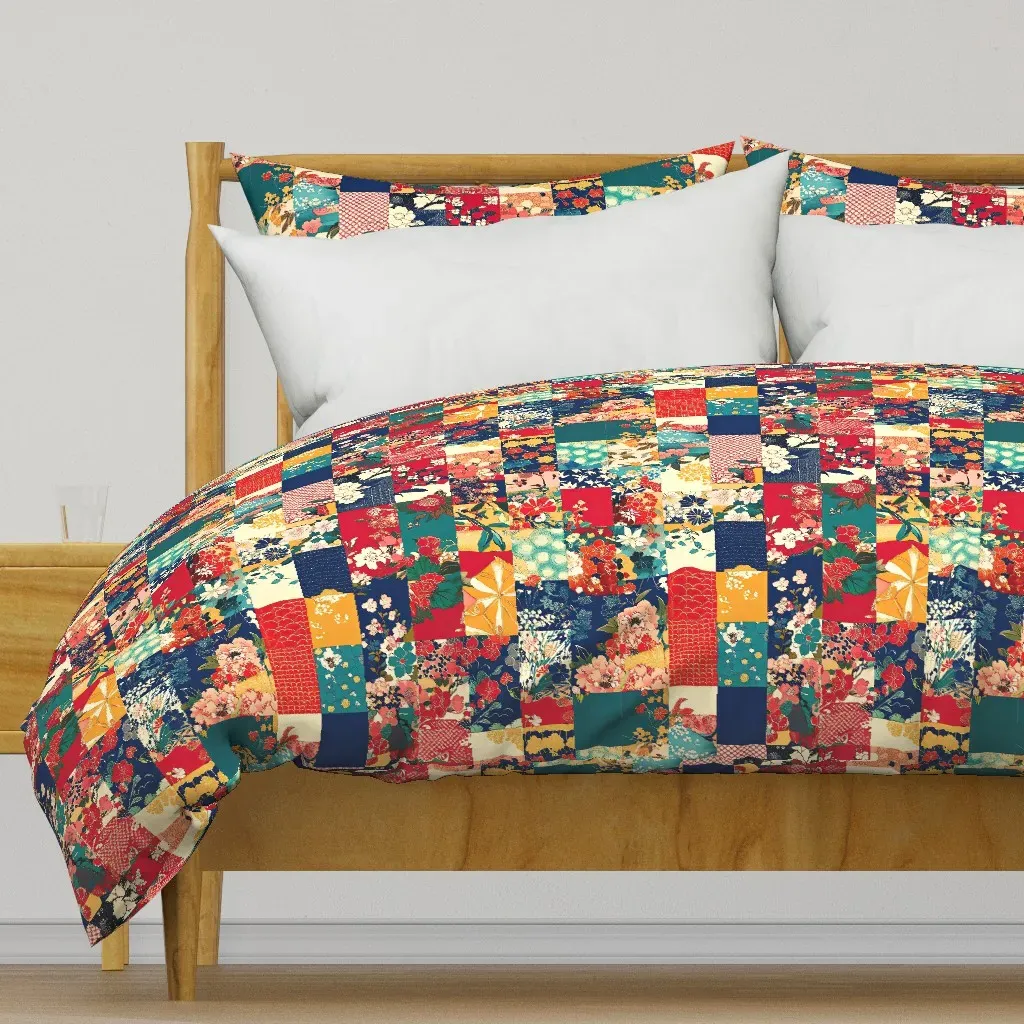Vintage Japanese Duvet Cover - Red, Multicoloured product