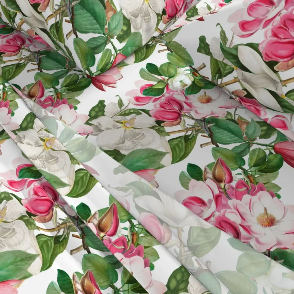Vintage Magnolia Flowers Queen Sheet Set - Pink alternate view