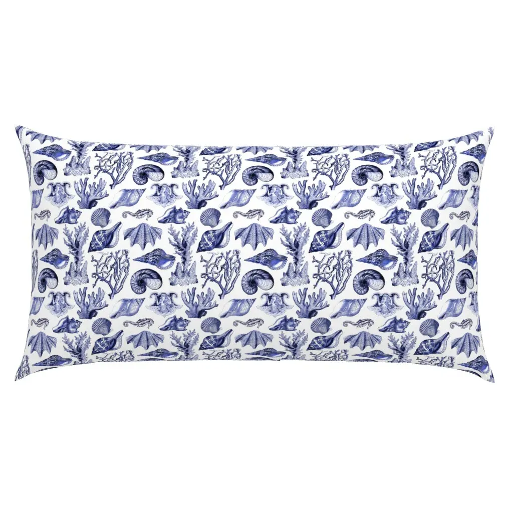 Vintage Nautical Illustrations King Pillow Sham - Blue product