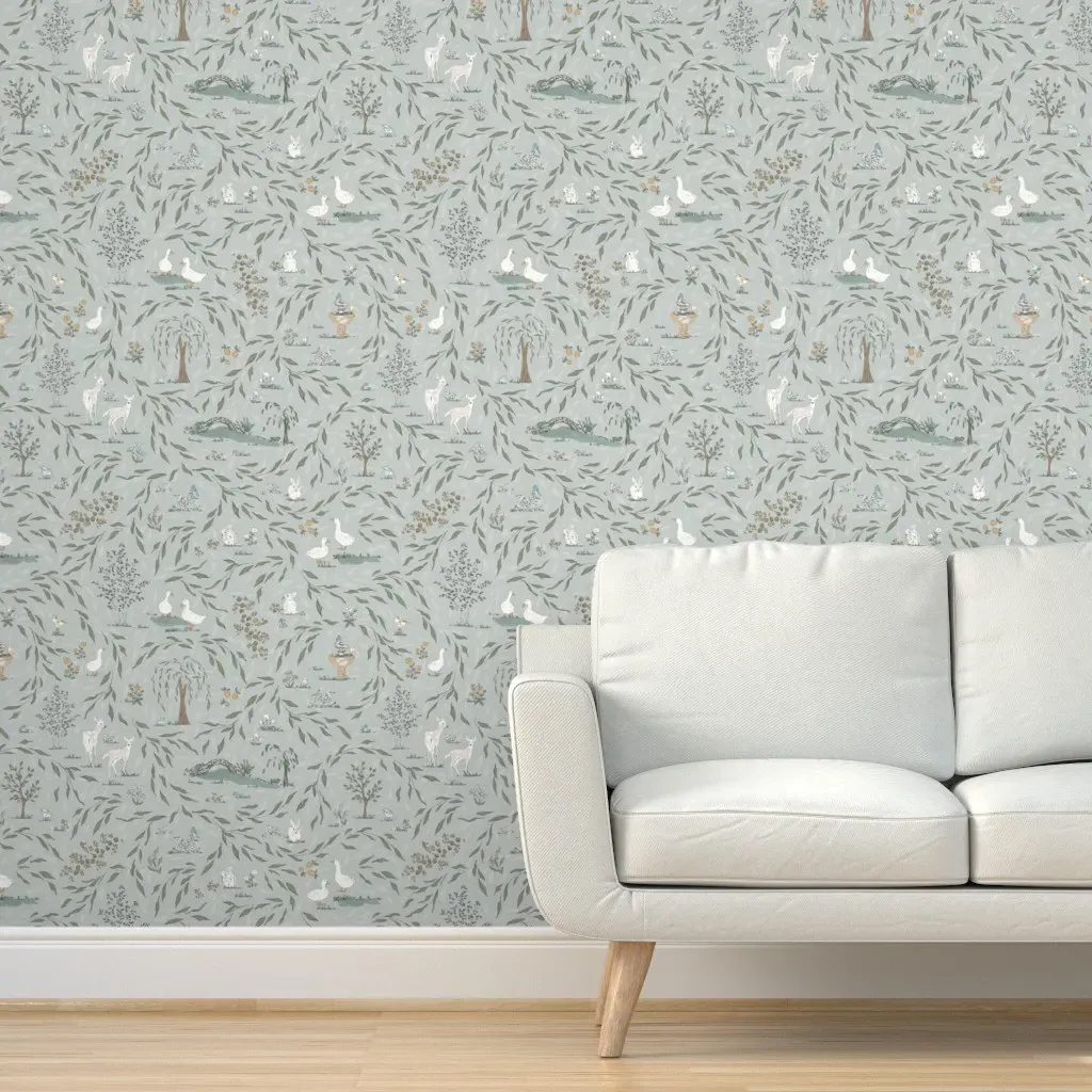 Vintage Park Garden Peel and Stick Wallpaper - Sage Green product