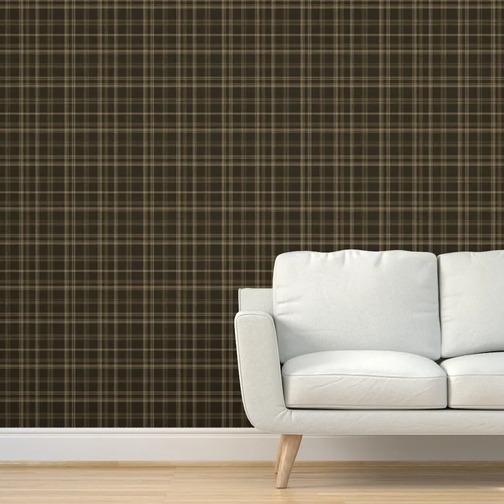 Vintage Plaid Peel and Stick Wallpaper - Brown product