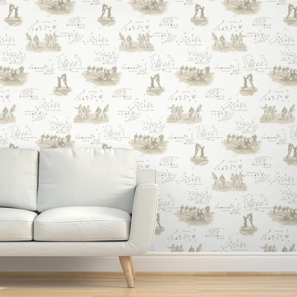 Vintage Playbook Peel and Stick Wallpaper - Sepia product