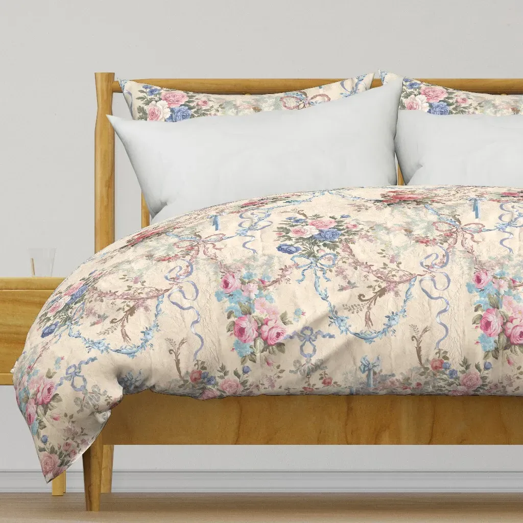 Vintage Romantic Rose Revival Duvet Cover - Pink product