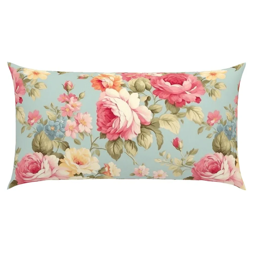 Vintage Roses King Pillow Sham - Pink product