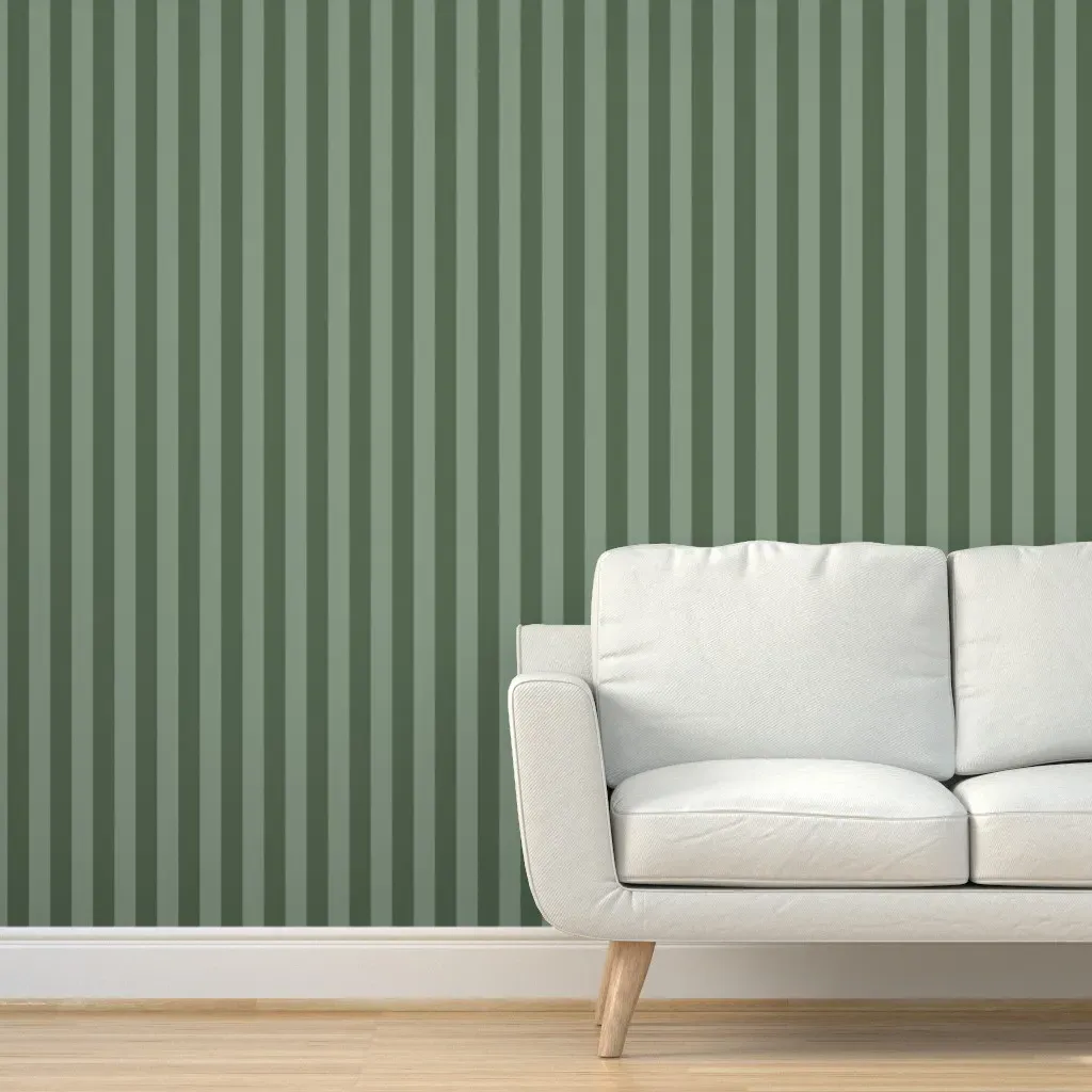Vintage Stripe Peel and Stick Wallpaper - Green product