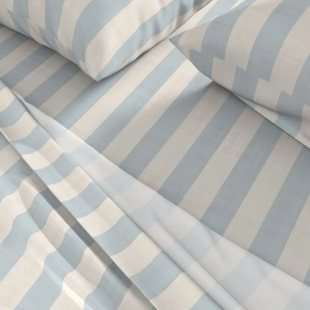 Vintage Stripes Queen Sheet Set - Light Blue alternate view