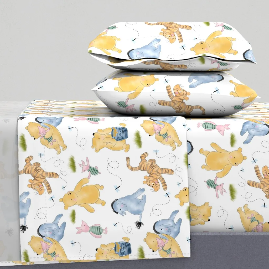 Vintage Winnie Twin Sheet Set - Yellow product