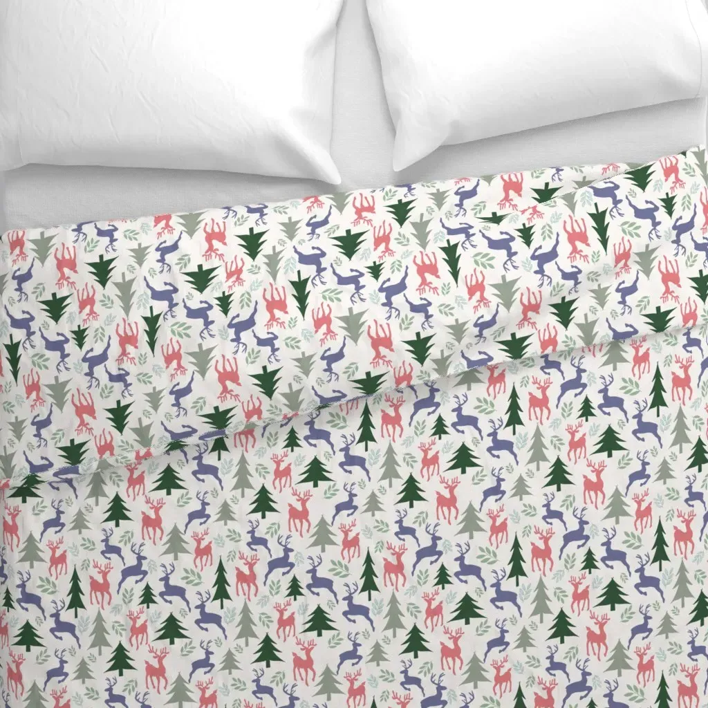 Vintage Winter Wonderland Duvet Cover - Dusty Rose alternate view