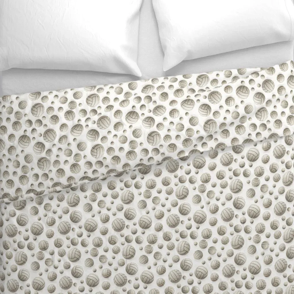 Volleyball Sports Duvet Cover - Off-White alternate view