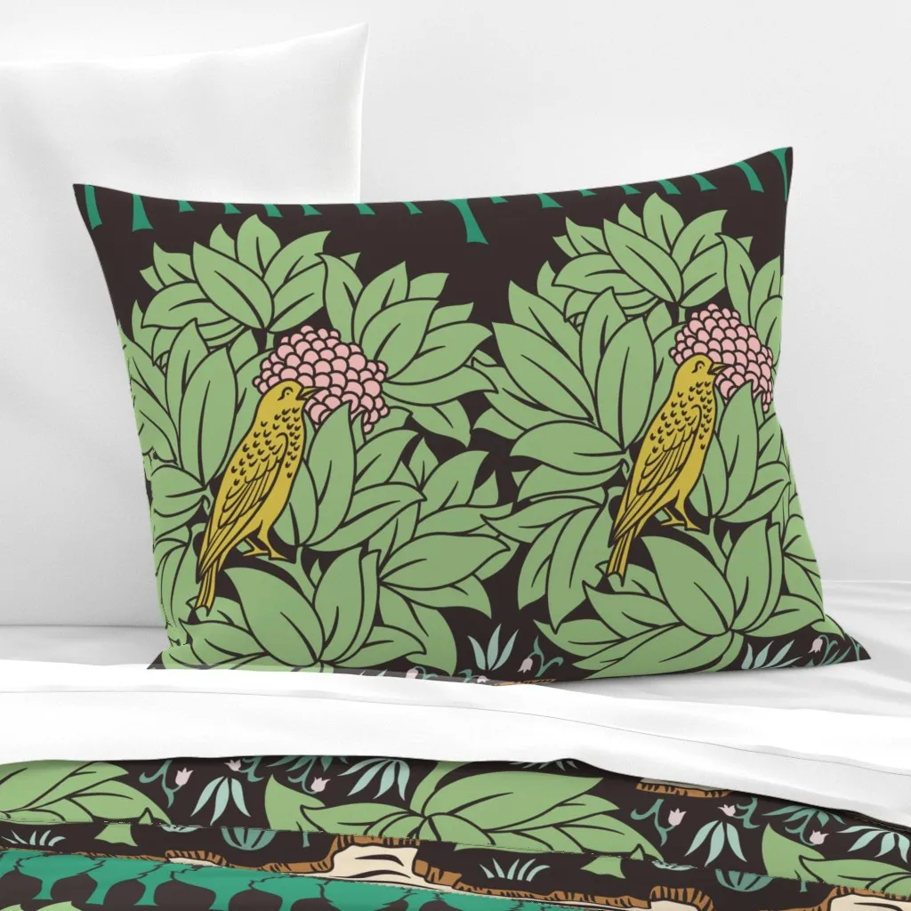 Voysey Bird In A Tree Standard Knife Edge Cushion Cover - Cotton Sateen product