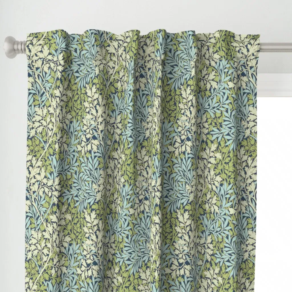 W Morris-Foliage3 Curtain Panel - Green alternate view