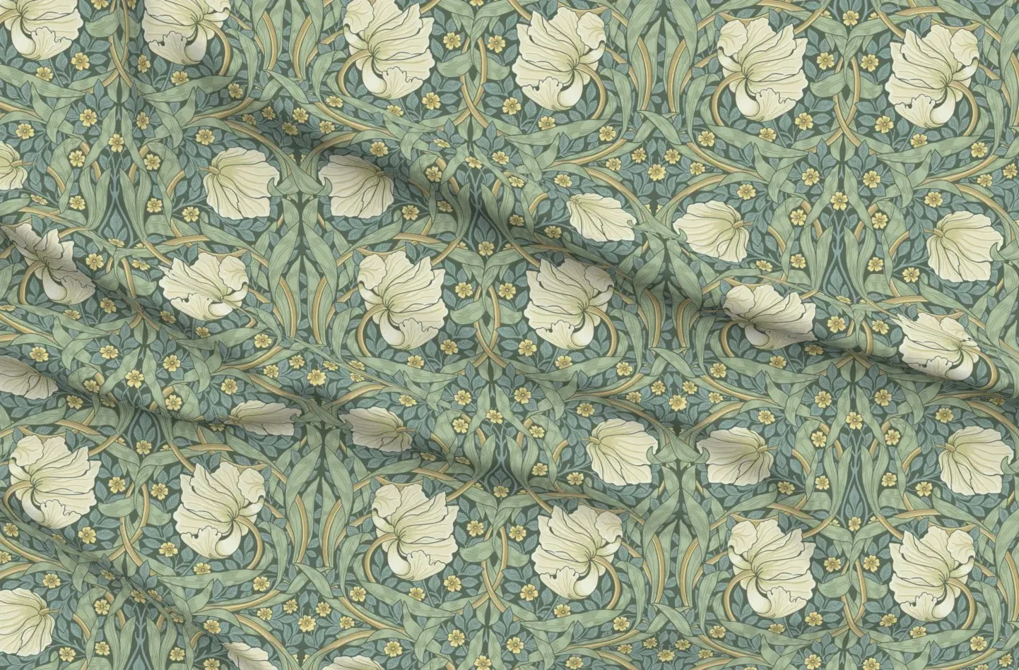 W. Morris Pimpernel Arts & Crafts Fabric - Cream, Pique product