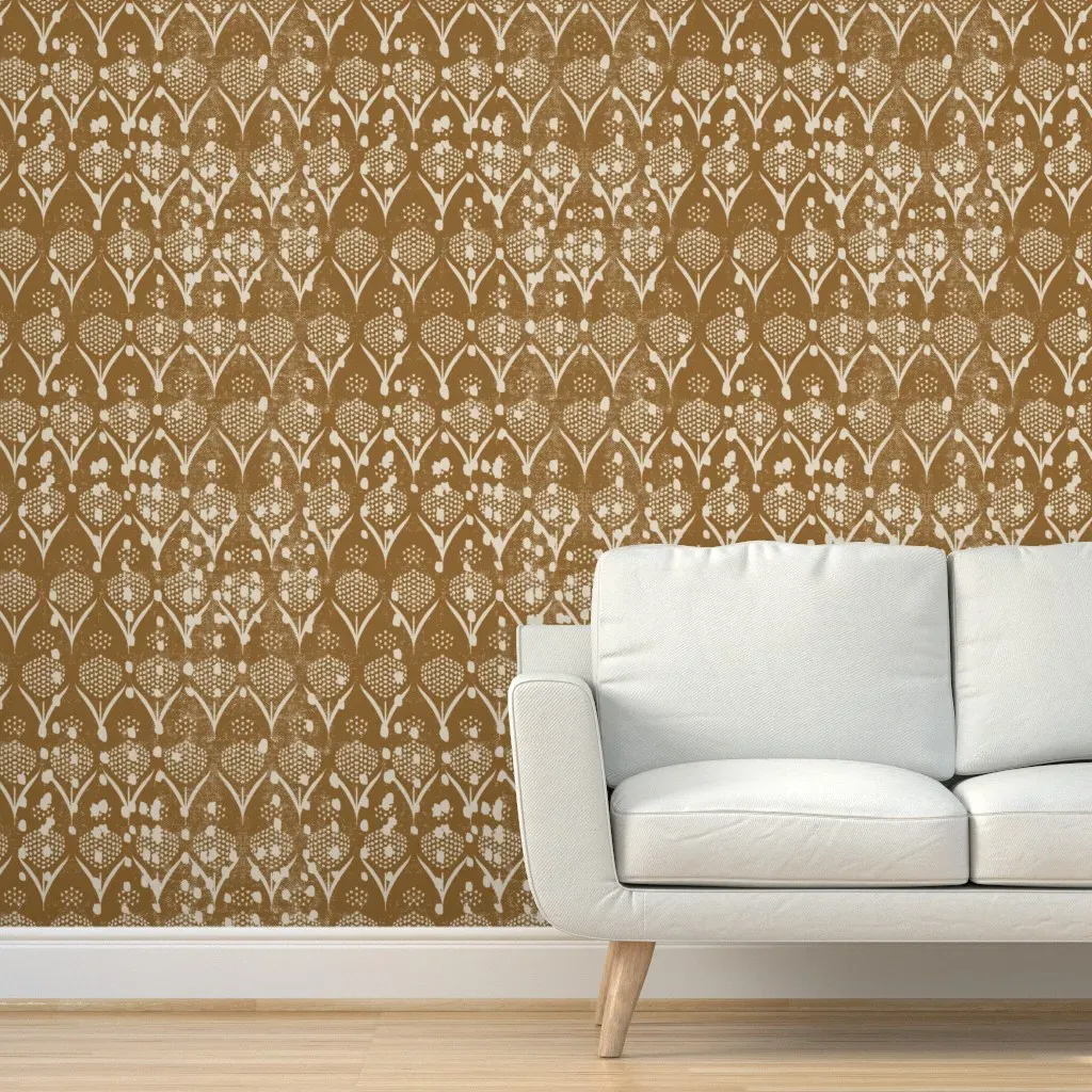 Wabi Ginger Flora Peel and Stick Wallpaper - Brown product