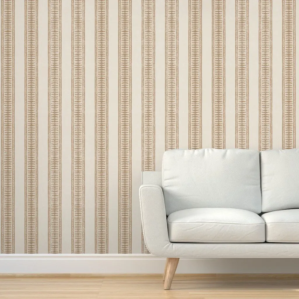Wabi Jade Stripe Peel and Stick Wallpaper - Beige product