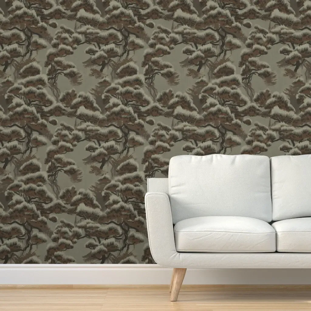 Wabi Sabi Forest Peel and Stick Wallpaper - Brown product
