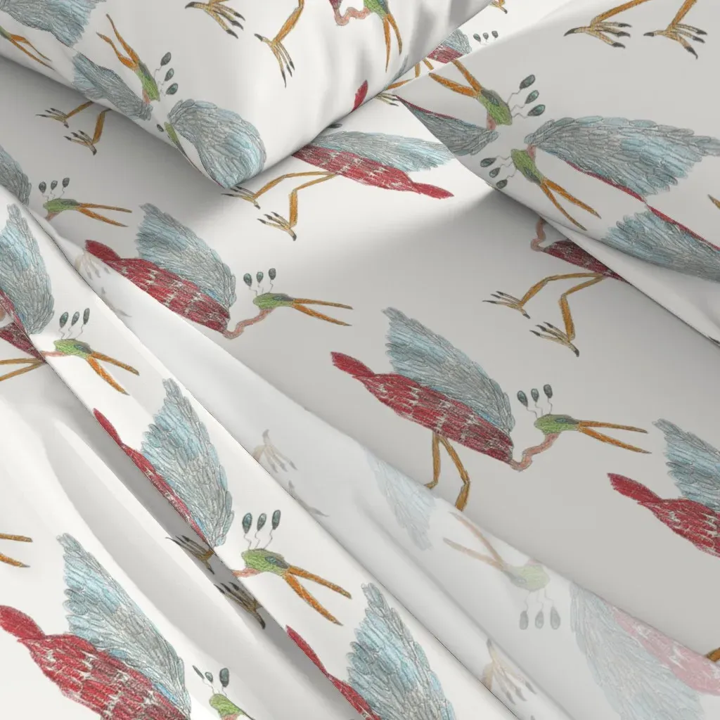 Walk Like An Egyptian Bird King Sheet Set - Red alternate view