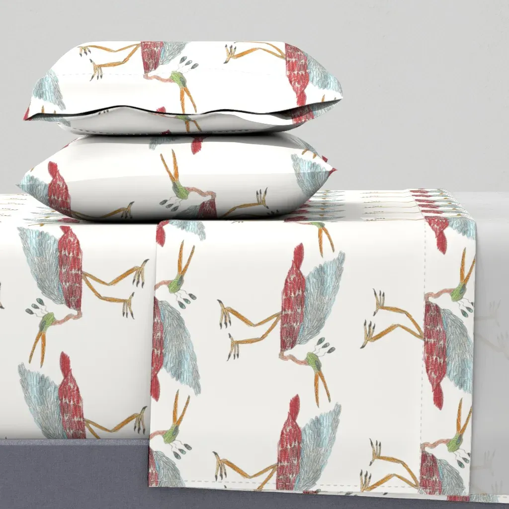 Walk Like An Egyptian Bird King Sheet Set - Red product